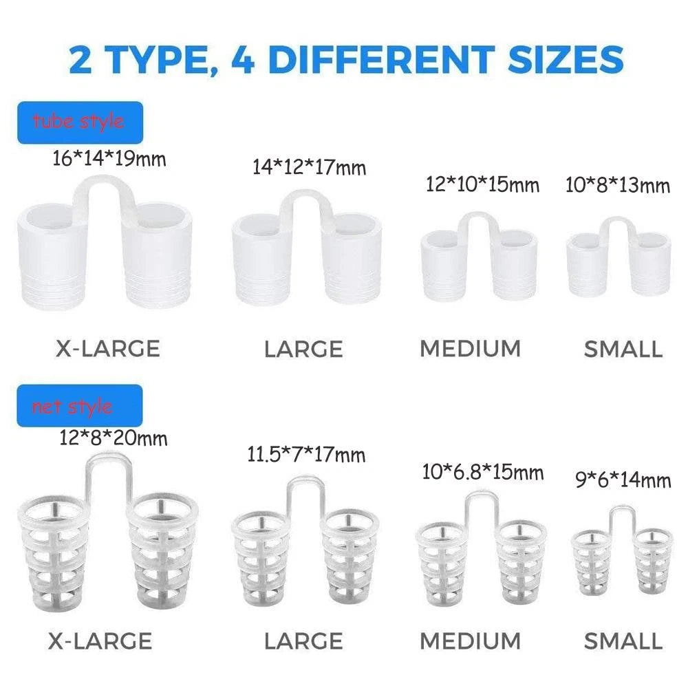 8pc Nasal Dilator Anti Snoring Easy Breathe Nose Clip Stop Snore Silicone Aid.
