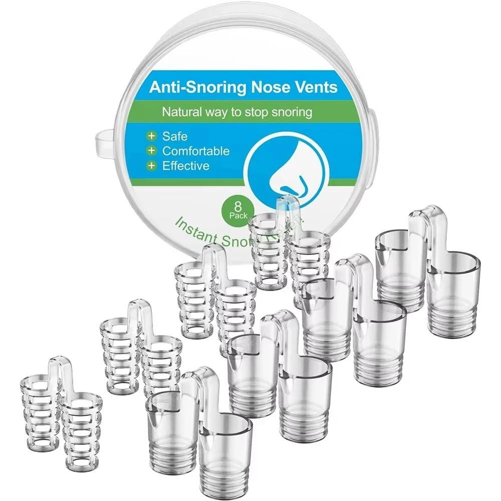 8pc Nasal Dilator Anti Snoring Easy Breathe Nose Clip Stop Snore Silicone Aid.